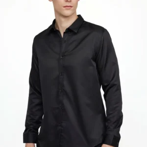 TUDORS Muška košulja Slim Fit crna