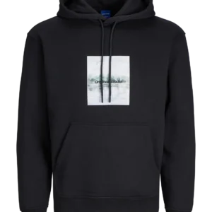 JACK & JONES Muški duks 12266801, Crni