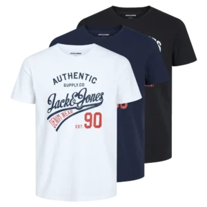 JACK & JONES Muške majice 12221269, Set od 3, Više boja