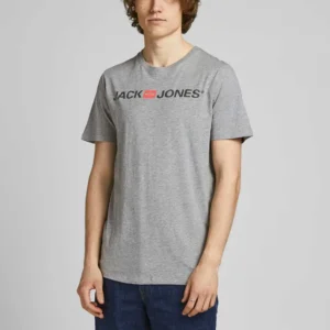 JACK & JONES Muška majica 12137126 svetlosiva