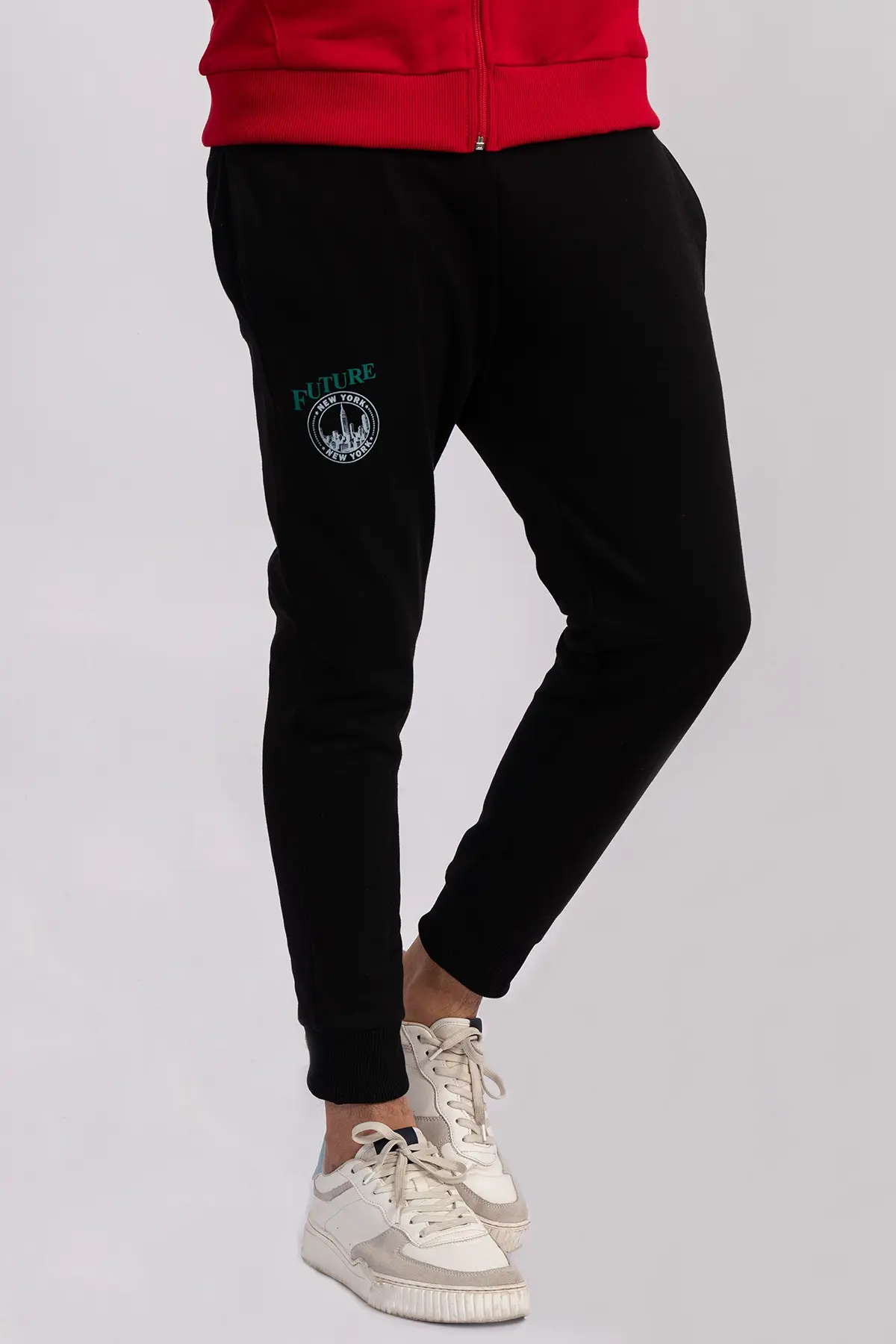 TUDORS Muška trenerka, Slim Fit, Crne