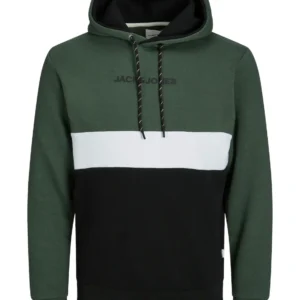 JACK & JONES Muški duks 12233959, Tamnozeleni