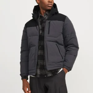 JACK & JONES Muška jakna 12258416, Puffer, Siva