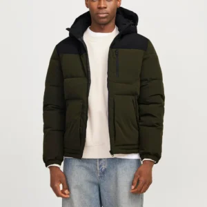 JACK & JONES Muška jakna 12258416, Puffer, Maslinasta