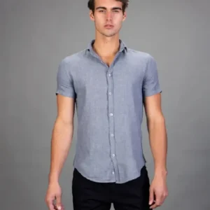 TUDORS Funzo Slim Fit Muška košulja kratkih rukava, Plava