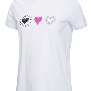 BRILLE Ženska majica kratkih rukava Heart Graphic SD230621 bela