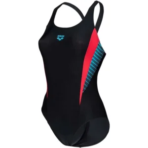 ARENA Ženski jednodelni kupaći kostim Threefold V Back One Piece R, Crni