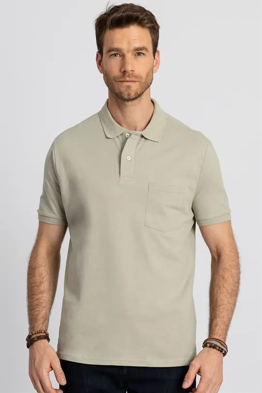 TUDORS Classic Fit Muška polo majica, Svetlozelena
